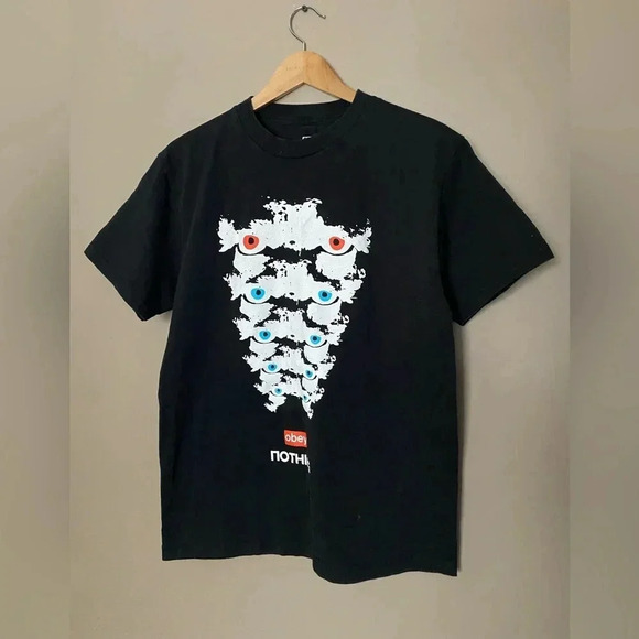 OBEY Nothing world tour t shirt sz M EUC - Picture 1 of 10